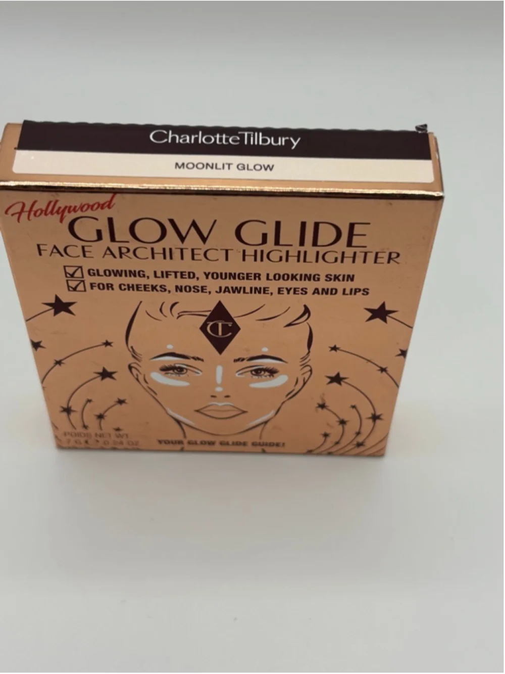 Charlotte Tilbury Hollywood Glow Glide Face Architect Highlighter Moonlit Glow 7 - Picture 4 of 8